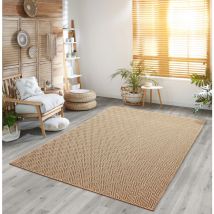 Kansas In- und Outdoor Teppich im natürlichen Jute-Look, wetterfest, geeignet für Terrasse, Natur, 060 x 180 cm - The Carpet