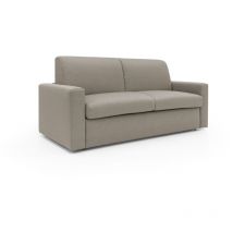 Divani.store - Kansas Sofá cama convertible H20 cm en tela impermeable 212 cm (mat. 160x197) Taupe