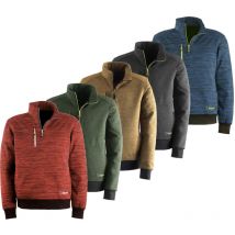 Kapriol Slick Sweat-shirt de travail demi-zip - XL - Gris