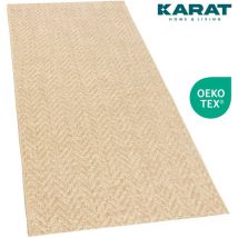 Karat Wohnteppich Cheron Bodenbelag für Flur & Wohnraum Beige 80 x 150 cm