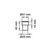 KARCHER DESIGN Tapón cuadrado de acero inoxidable - EZ216 71