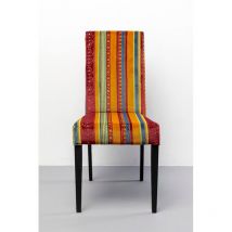 Kare - Design Sedia Econo Very British, Rosso/Giallo/Blu, 99X49X58Cm , Vari Colori, Retro, Faggio Nero, Mix Stili, Sala Da Pranzo