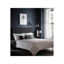 Pleat Detail White Super King Size Duvet Cover Set Bedding - White - Karen Millen