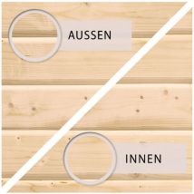 Karibu - Gartenhaus Askola (optional mit Anbaudach und Rückwand Gartenhaus aus Holz in Grau, Holzhaus mit 19 mm Wandstärke inklusive Schleppdach,