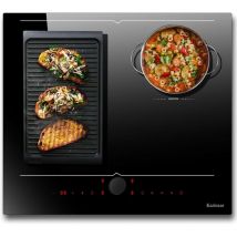 Karinear - Induktionskochfeld 60 cm mit Doppelte Flexzonen, Induktionsfeld 4 Platten mit Magnetische Knopfsteuerung/Touch-Steuerung, Einbaukochfeld