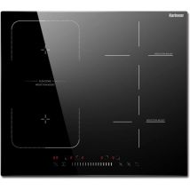 Karinear - Plaque de cuisson Induction 60 cm 7200 w Plaque Induction 4 Feux encastrable, avec commande à curseur, fonction Boost, Flexi Zone,