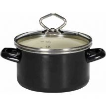 Krüger - Fleischtopf 'Triest' 20 cm Emaille weiß