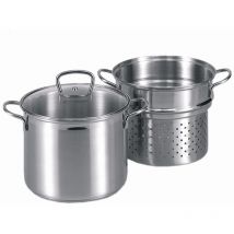 Spaghettitopf Mit Glasdeckel 6,5 L Ø24cm Edelstahl 3teilig