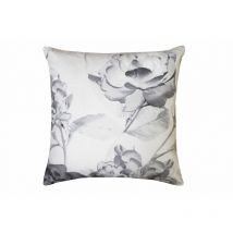 Karl Lagerfeld - Senna Floral Filled Cushion Grey Bed/Sofa Accessory - Grey