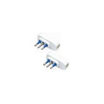 CC9572 Coppia spine piatte mobili 2P+T da 10A 3 fili Bianco - Karma