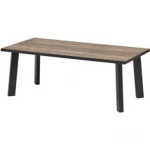 Karmina - Table Basse Aspect Bois et Métal