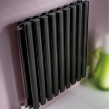 Kartell - Aspen Anthracite 600mm x 1150mm Double Panel Designer Horizontal Radiator - ASP60-115DA
