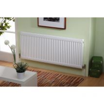 Kartell - k-rad Kompact Type 11 White 500mm x 900mm Single Panel with Single Convector Horizontal Radiator - S509K