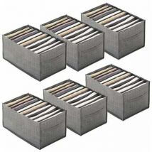 Kartokner 6 Pièces Chemise Organisateur de Tiroir pour Vêtements Boîte de Rangement Portable en Non-tissé,Organisateur Placard à Compartiment Pliable