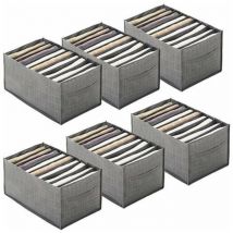 Kartokner 6 Stück Hemd-Schubladen-Organizer für Kleidung, tragbare Vlies-Aufbewahrungsbox, faltbares Fach, Schrank-Organizer für Jeans, Pullover (9