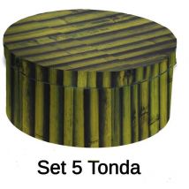 Karton 1-5 runder Bambus cmø40,5h17,8
