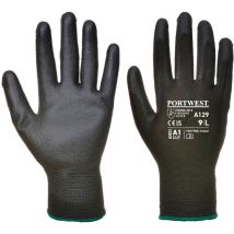 Beschichtete Handschuhe Handfläche Polyurethan Schwarz M - Größe 8