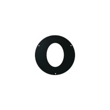 Rosace de plafond 45o anneau elliptique e'paisseur 2 mm 16 cm 160 mm en acier noir - Kasart