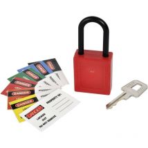 Kasp - K80040 Cadenas fermeture différente anti-étincelles rouge avec serrure à clé