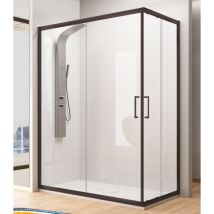 Kassandra Bel-la Mampara Angular Ducha 2f+2c Negro Transparente - Medida: 90x120 Cms - Ref: Bl6070516s190086+bl6070516s190116