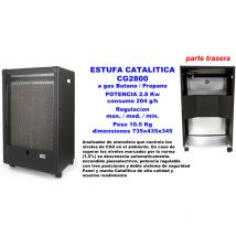 Hjm - Katalytischer Gasherd 2,8 Kw Gc2800 720x430x375