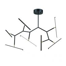 Larissa Lighting - Plafonnier led 68W Noir Sablé zambelis - Blanc chaud - 3000K