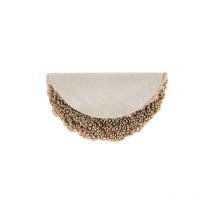 Katy coussin de chaise Ø34 cm similicuir beige.