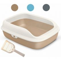 Katzen- und Haustiertoilette aus Kunststoff mit Schaufel, 3 Größen und Farben zur Auswahl