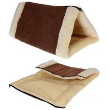 Outiror - Katzenbett, Katzentunnel, 2in1, 85 x 54 cm, braun