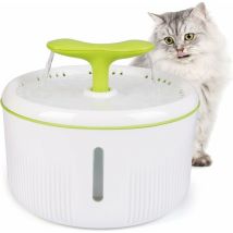 Fontaine À Eau Pour Chat, 2l Distributeur Eau Pour Chat, Fontaine Chat Automatique Avec Lumière Led, Fenêtre De Niveau D'Eau Et Filtre À Charbon Actif
