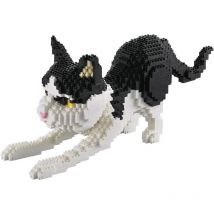 Yzmrbdqc - Katzenfigur Bausatz mit Mini-Bausteinen Hockende Katze 1390 Bausteine