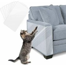 SNQ - Katzenkratzschutz, 6 transparente Möbelschutzaufkleber gegen Katzen, Anti-Kratz-Sofaschutz, selbstklebende Anti-Kratz-Protektoren für Möbel –