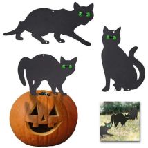 Katzenscheuchen - Schwarze Katzenstatuen Für Die Gartendekoration - Vom Menschen Steuerbare Metallkatze