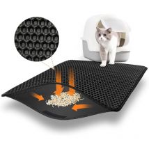 Katzenstreumatte Für Katzentoilette Und Katzentoilette, Katzenstreu Matt 75x55 Cm, Wasserdichte Ungiftige Katzenstreumatte, Doppellagige 