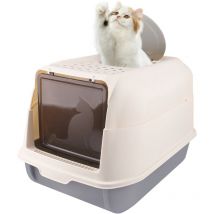 Katzentoilette-geschlossene Katzentoilette-mit Schaufel