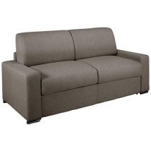 Vente-unique - Schlafsofa mit Matratze 3-Sitzer - Liegefläche: 140 cm - Matratzenhöhe: 18 cm - Stoff - Anthrazit - calito