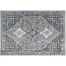 Vente-unique - Teppich Vintage - Polypropylen - 200 x 290 cm - Grau - clossy