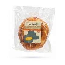 Beeztees - Kauring aus Rinderhaut mit Huhn ø 12,5 cm Kausnack Kauartikel