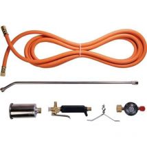 Kit chalumeau chauffeur propane avec réducteur de pression allumage manu 5 m