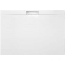 Polysan - kazuko Plateau de douche en marbre, 130x90 cm, blanc