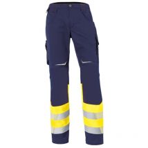 Kübler reflectiq Hose Klasse 1 warngelb/dunkelblau Gr. 62
