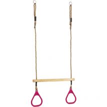 Ringtrapez aus Holz mit Kunststoffringen lila - KBT