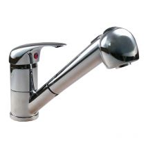 Küchenarmatur mit Geschirrbrause ausziehbar mit rv, chrom