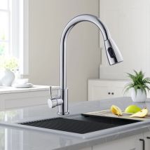 Sdlogal - Wasserhahn Küche mit brause ausziehbar,Ultrixe 360° drehbare Küchenarmatur,Zwei Sprühfunktionen,Waschbeckenarmatur, Zweigriffmischer für