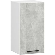 Hängeschrank Küchenschrank Akord oliwia modular W40 Weiß 40 cm Tür 2 Ebenen Front Beton B40 x H58 x T30 cm