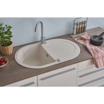 Respekta - Küchenspüle Einbauspüle Spülbecken Granitspüle 79x50 Weiß Phoenix