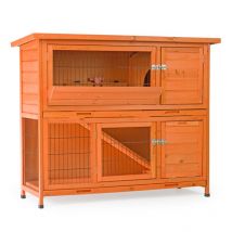KCT - 4Ft Milan Double Rabbit Hutch With Enclosed Run