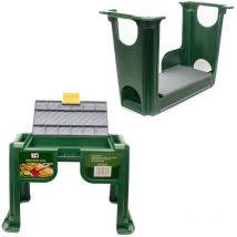 KCT - Garden Kneeler Seat Stool Storage Compartment Portable Gardening Knee Pad
