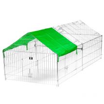 KCT - Large Apex Enclosed Roof Metal Pet Playpen Run for Dogs, Cats, Rabbits, Chickens and More