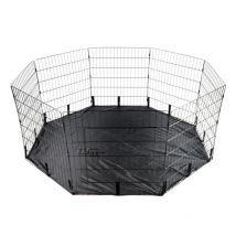 KCT - Medium 8 Side Wire Pet Dog/Puppy Play Pen + Floor/Cover Indoor Outdoor Cage